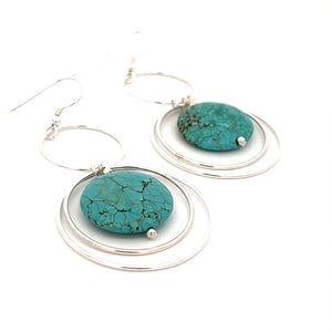 Turquoise Moon Earrings