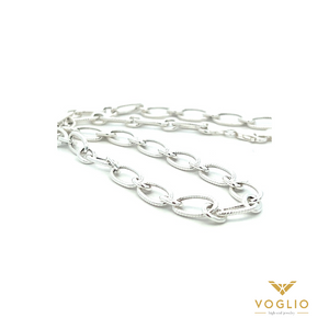 Italian Silver Links Chain Necklace