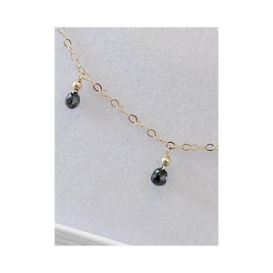 Black Diamond Drops Necklace