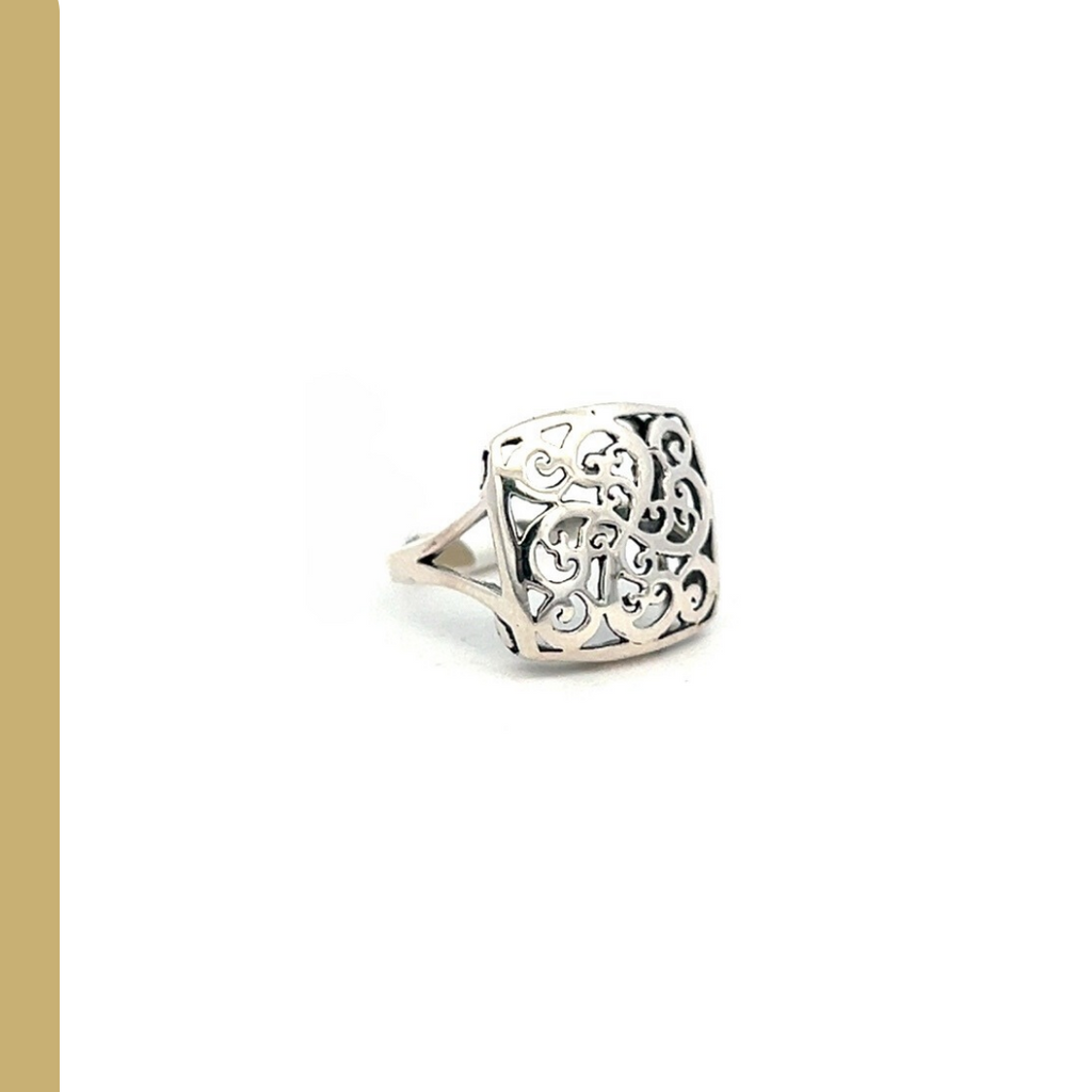 Filigree Square Ring