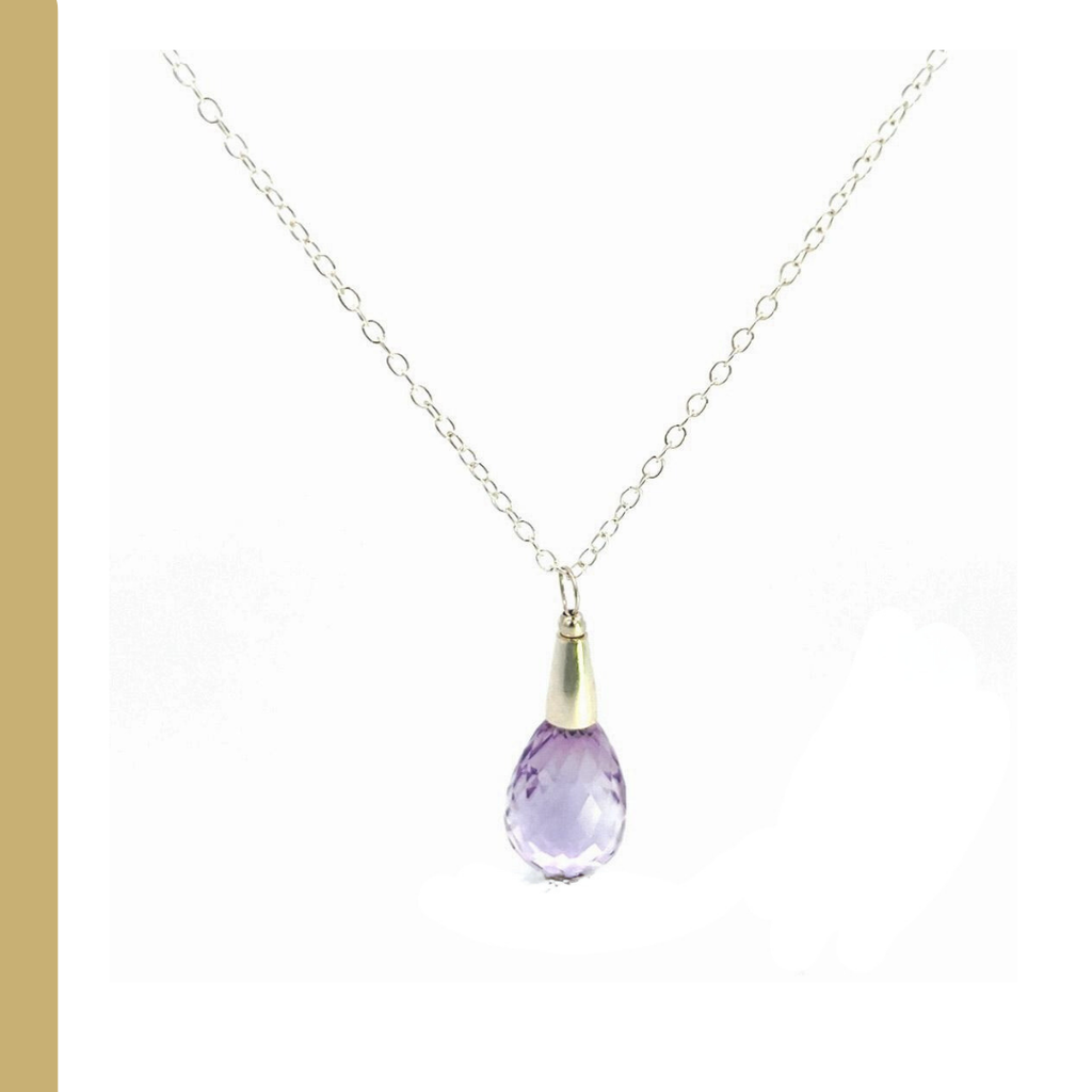 Amethyst Drop Necklace