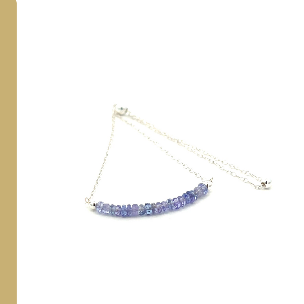 Tanzanite & Silver Adjustable Bracelet