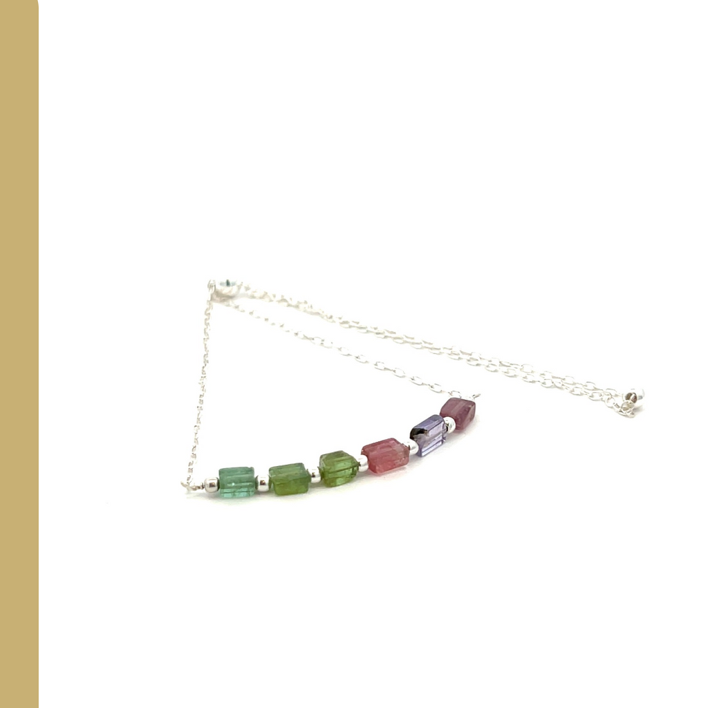 Tourmaline & Silver Adjustable Bracelets