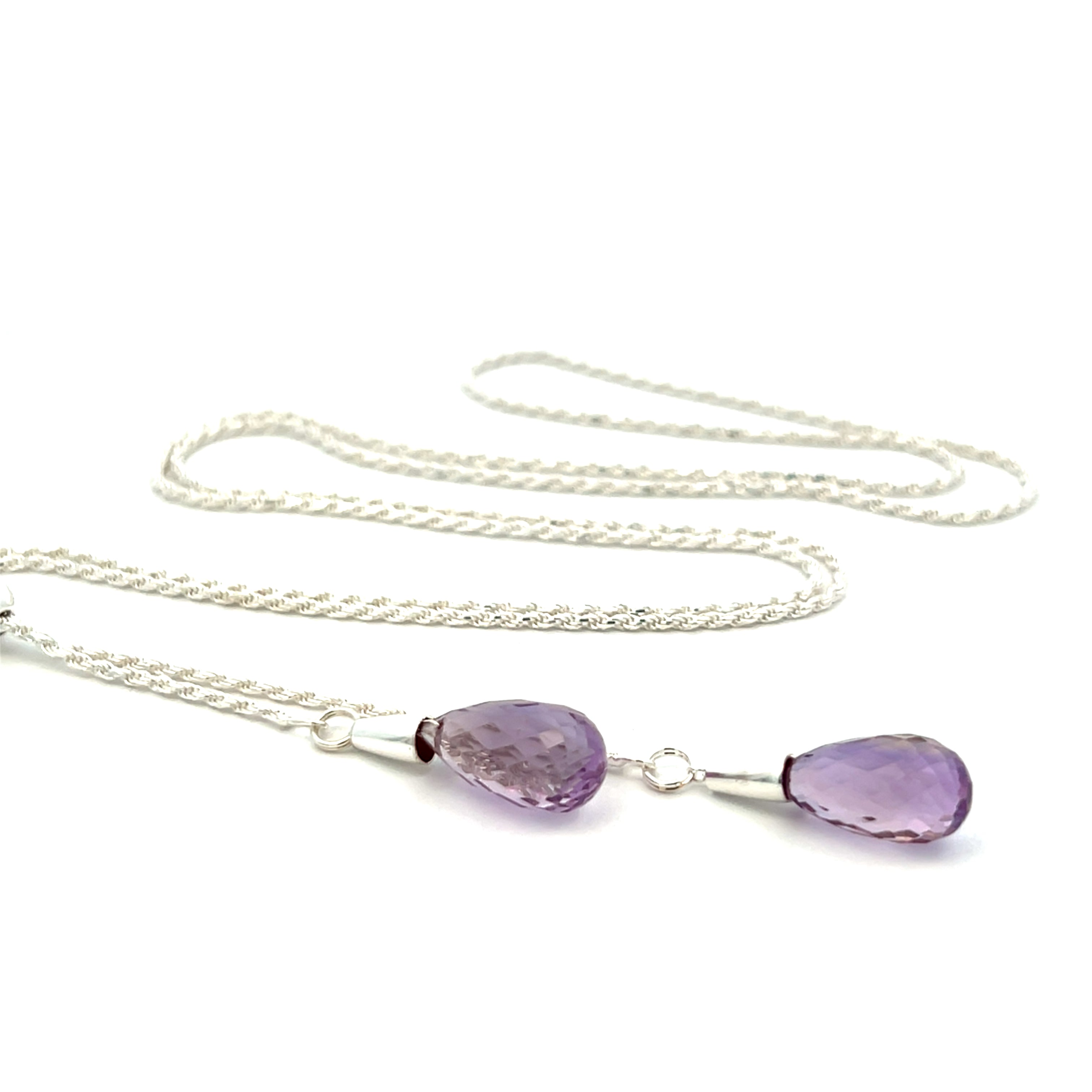 Gem Drops - Adjustabe Lariat Necklace