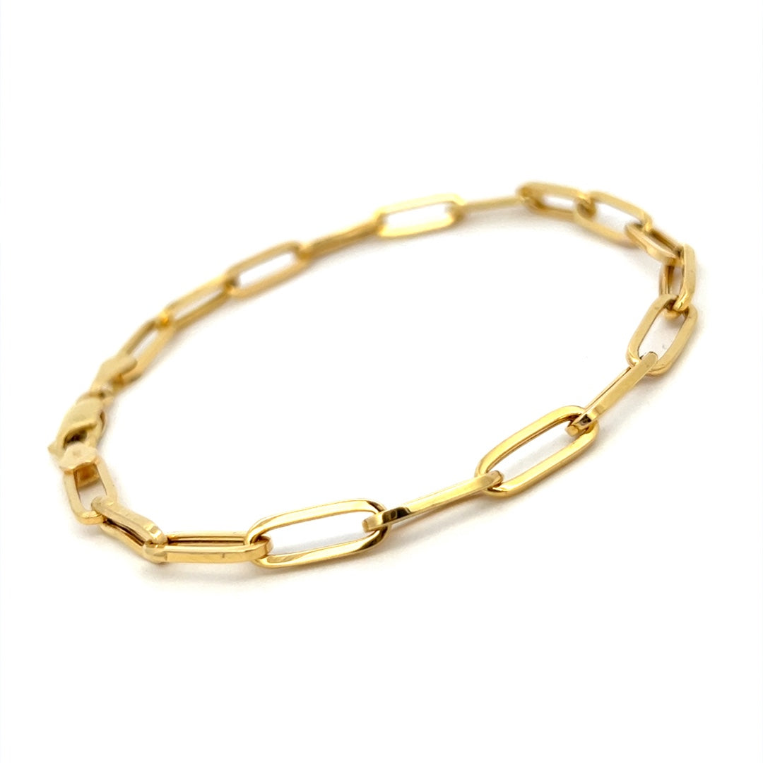 Paperclip 10K Gold Bracelet