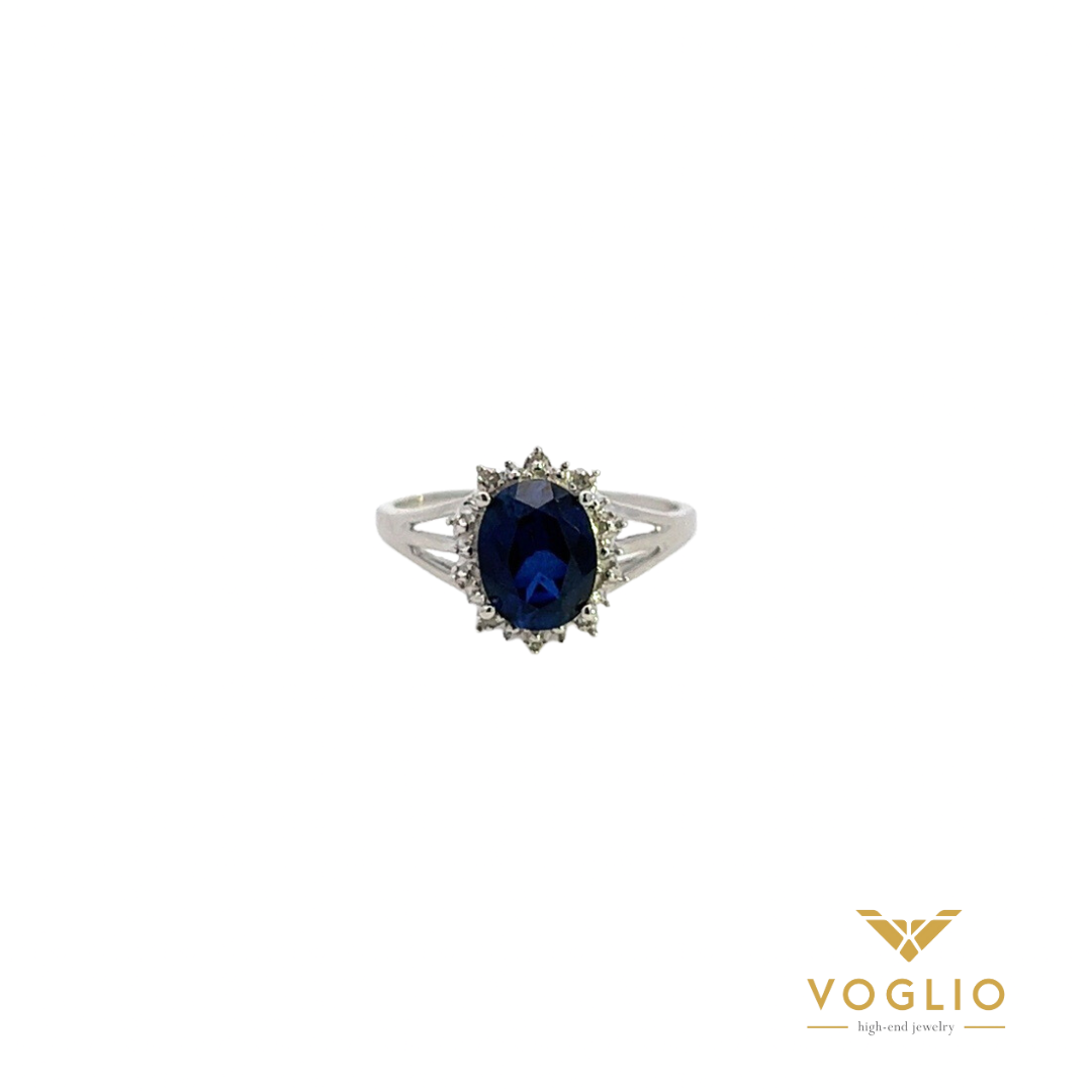 Sapphire White Gold Ring - Vintage
