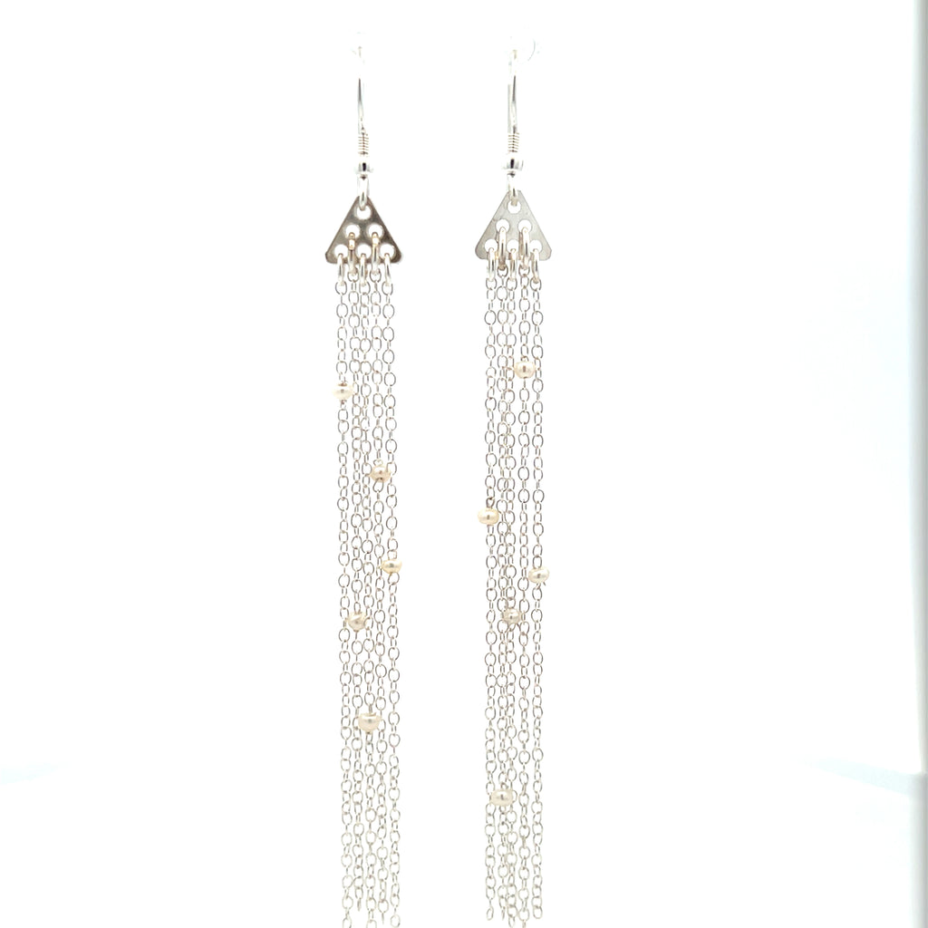 Tassel Silver Chain Earrings