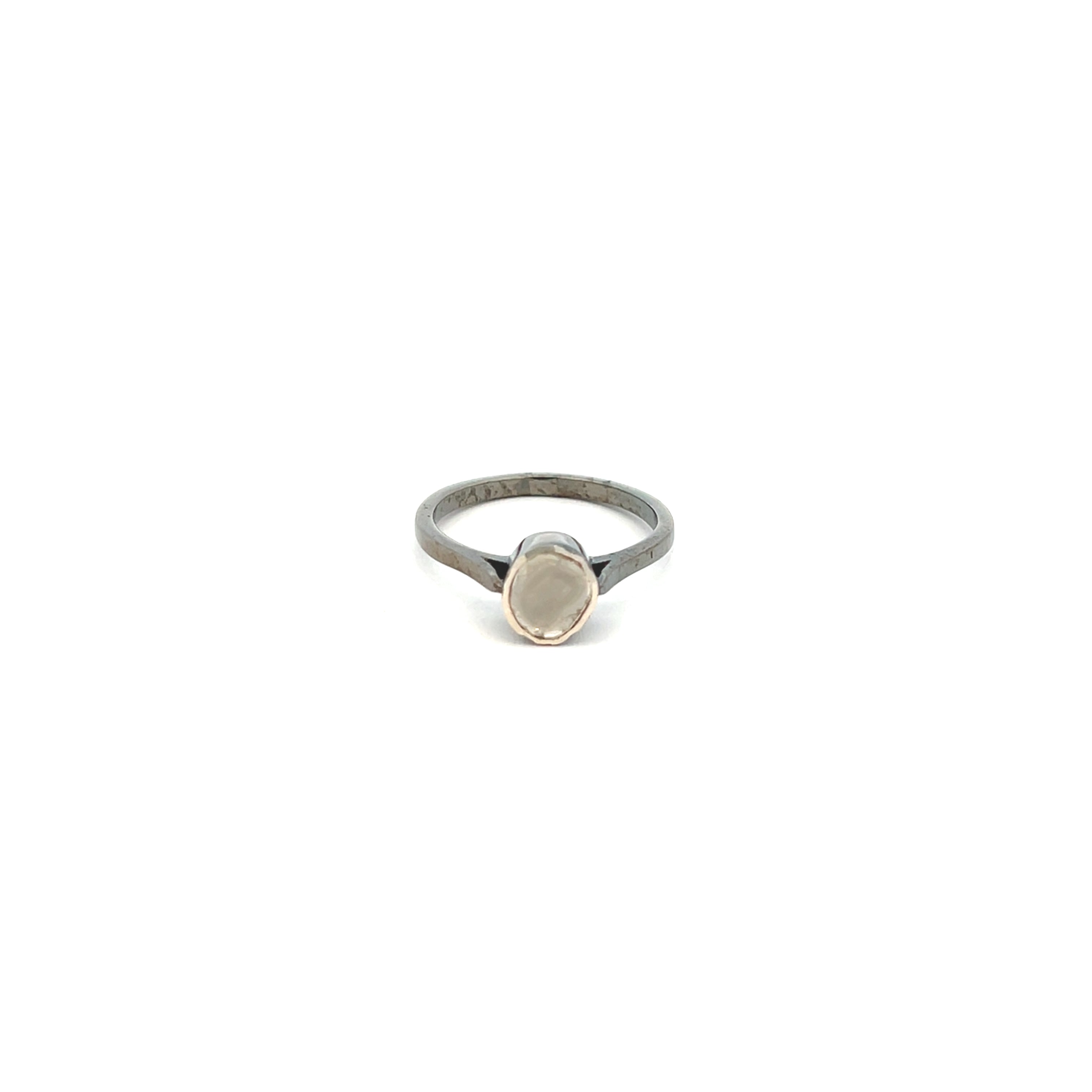 Rough Diamond Ring - Gold over Silver