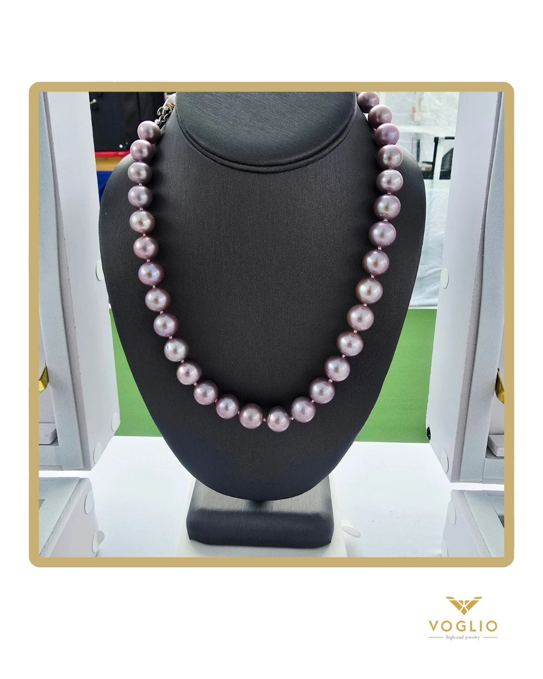 Lavander-Pink Pearls Necklace