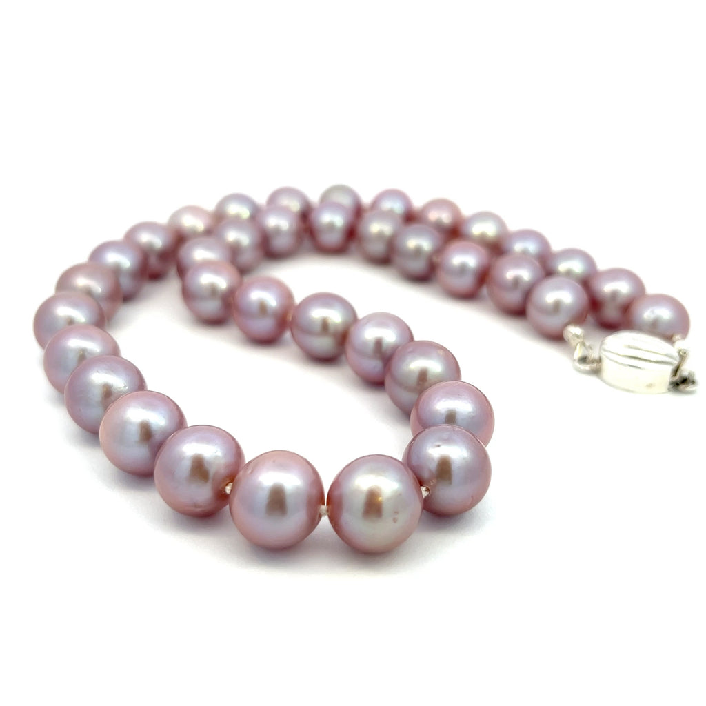 Lavander-Pink Pearls Necklace