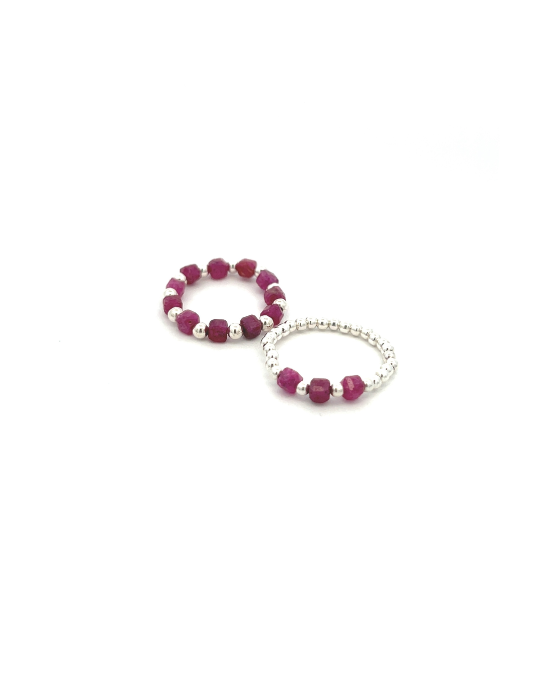 Easy Fit Flexi-Silver/Rubies Ring