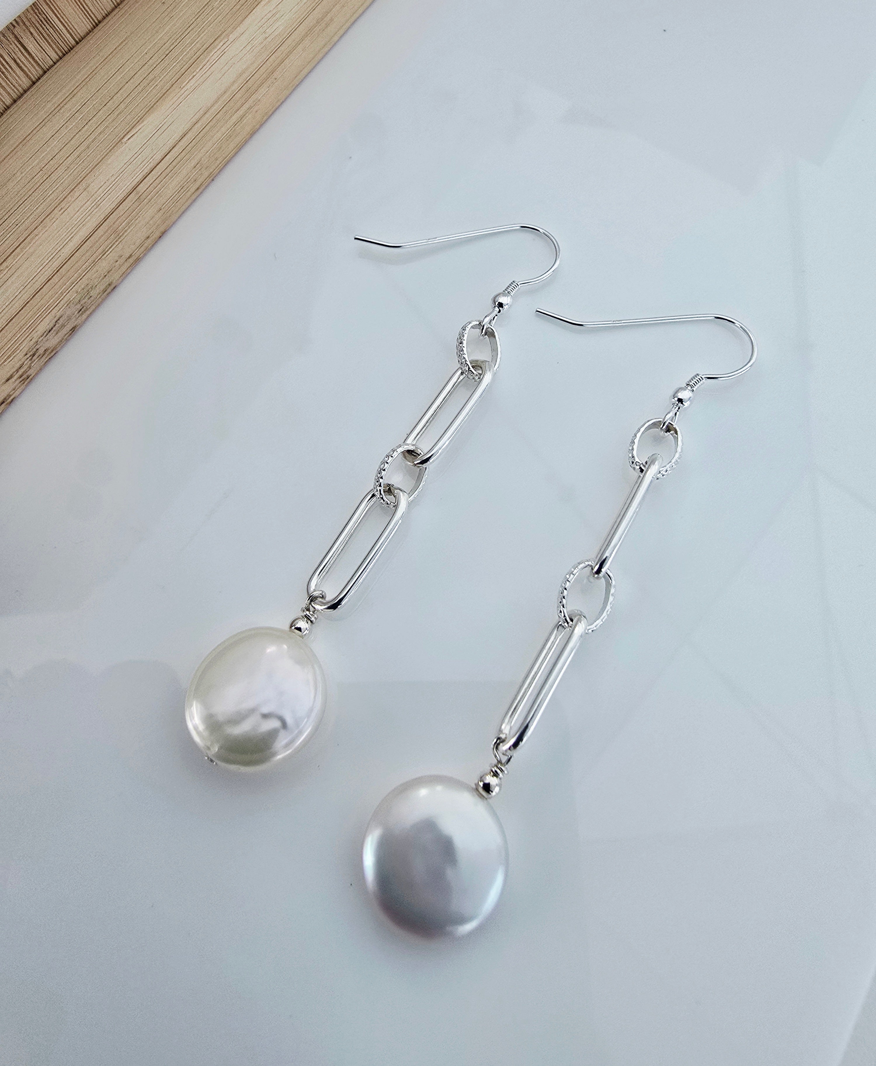 Clips & Pearl Earrings