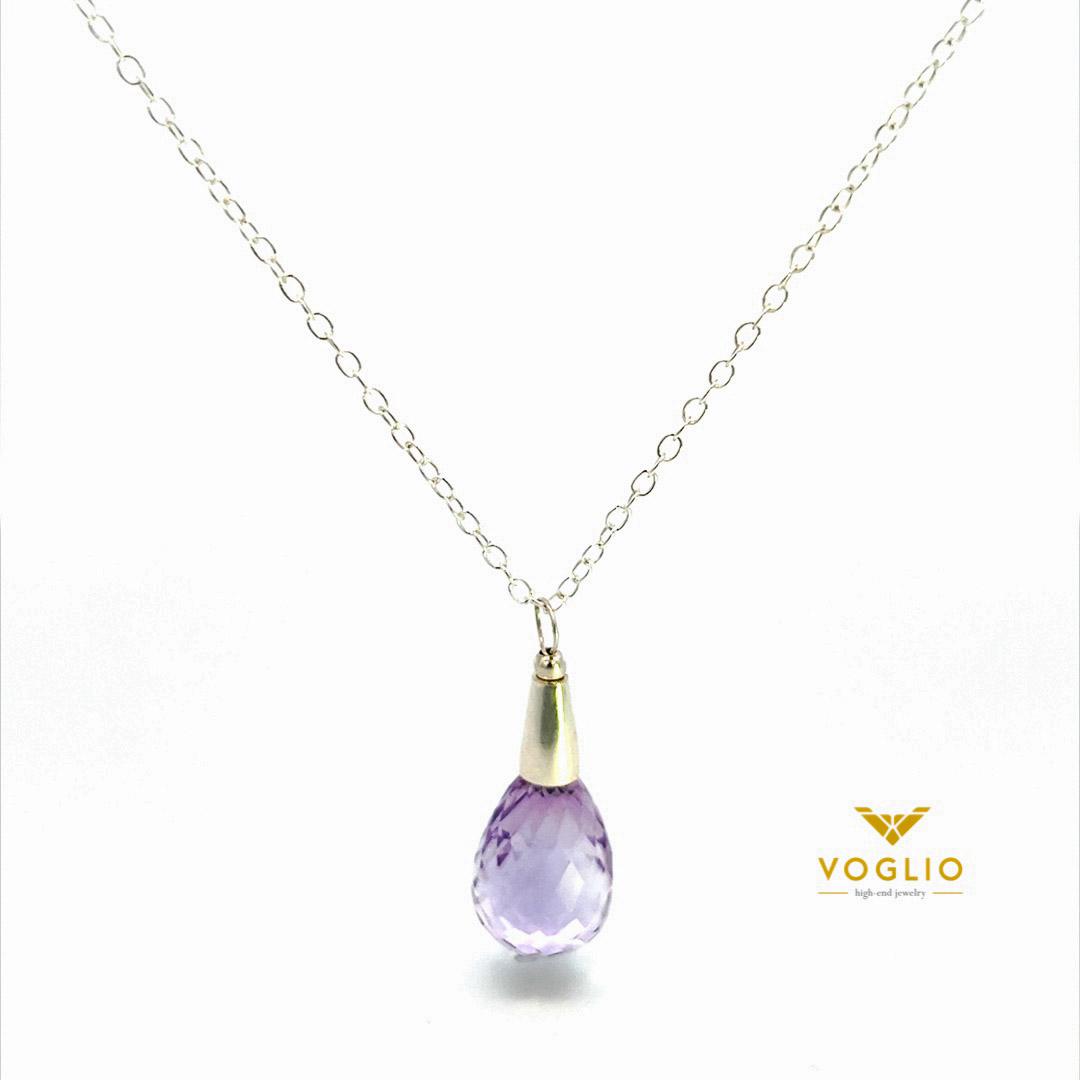 Amethyst Drop Necklace