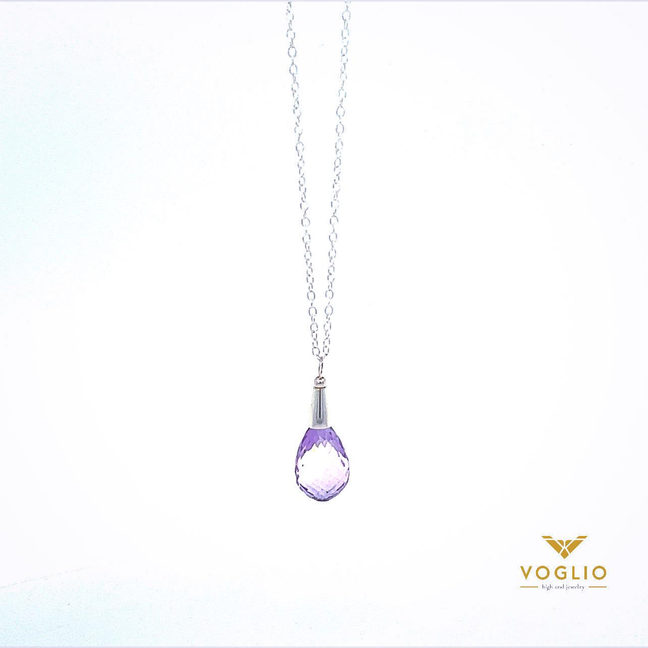 Amethyst Drop Necklace