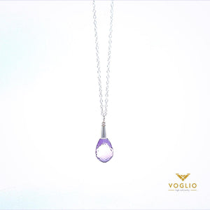 Amethyst Drop Necklace